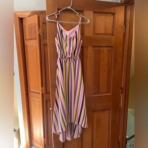 NWT Fun Pink Striped Midi Dress